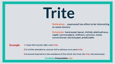 Trite Definition & Meaning .